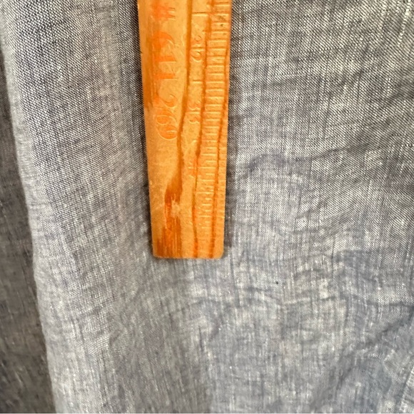 J JILL Love Linen 4X Sheath woman blue button short sleeve midi dress lagenlook - Picture 9 of 12